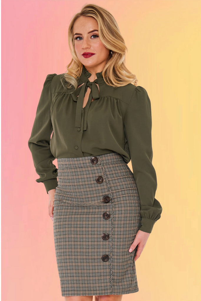 Cute As A Button Pencil Skirt