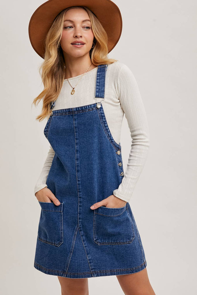Denim Overall Mini Dress