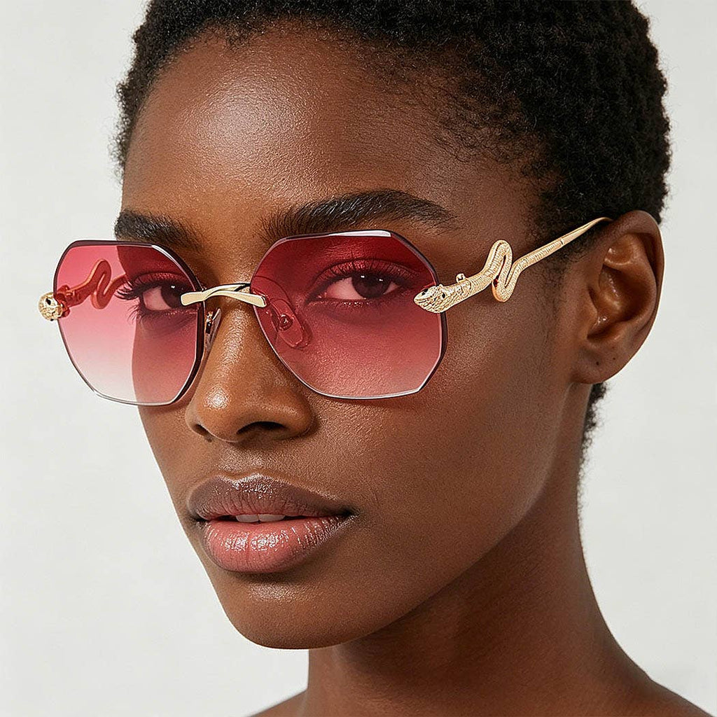Snake Frame Gradient Sunglasses