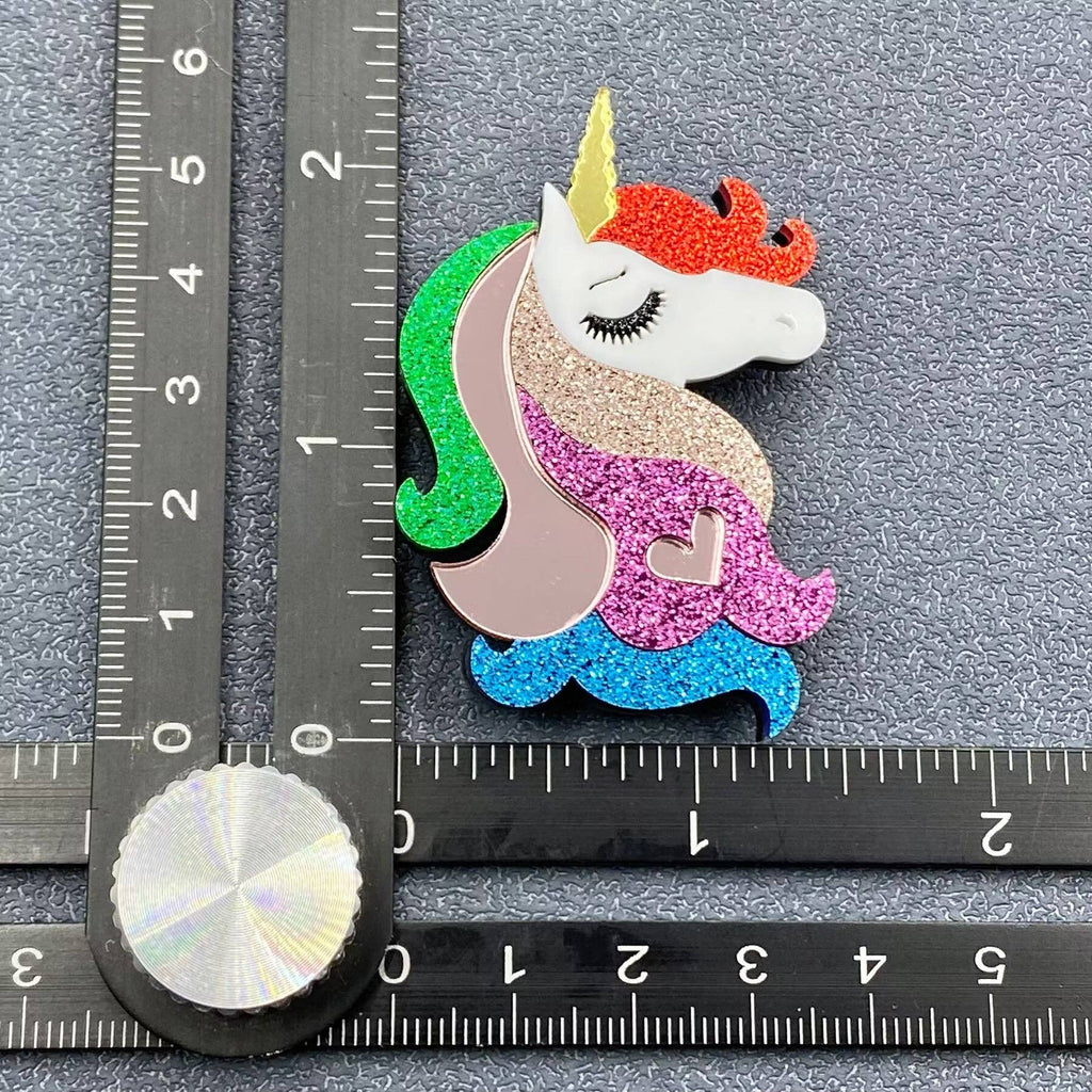 Unicorn Acrylic Brooch