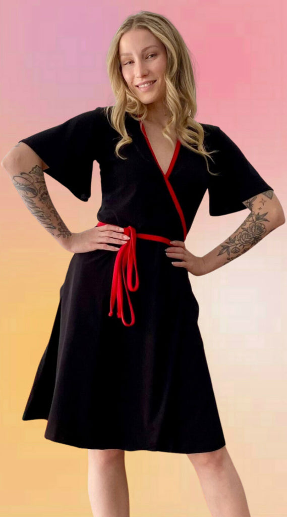 Kawaii Flutter Sleeve Dress