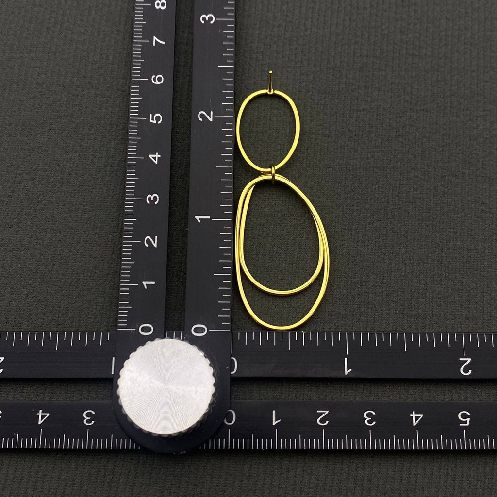18K Plated Coil Dangle Earrings