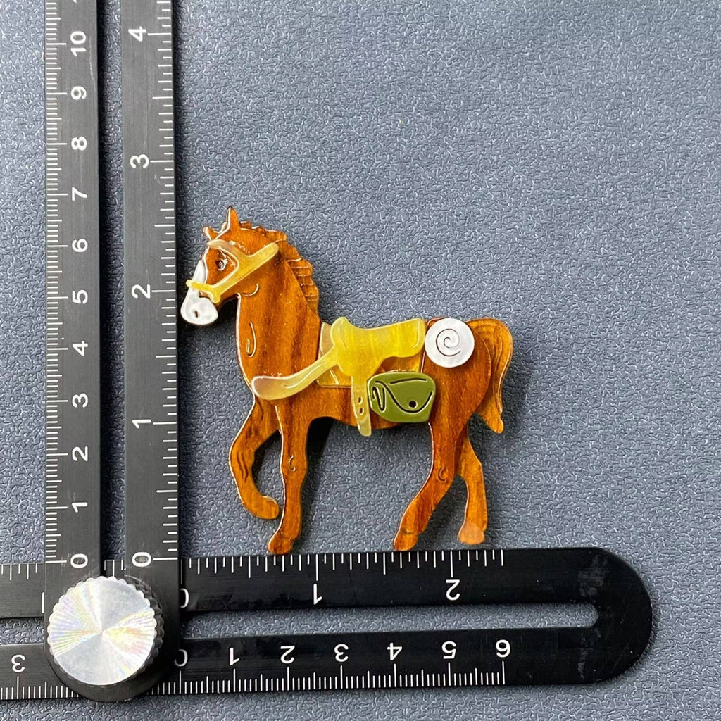 Horse Of Course Acrylic Brooch