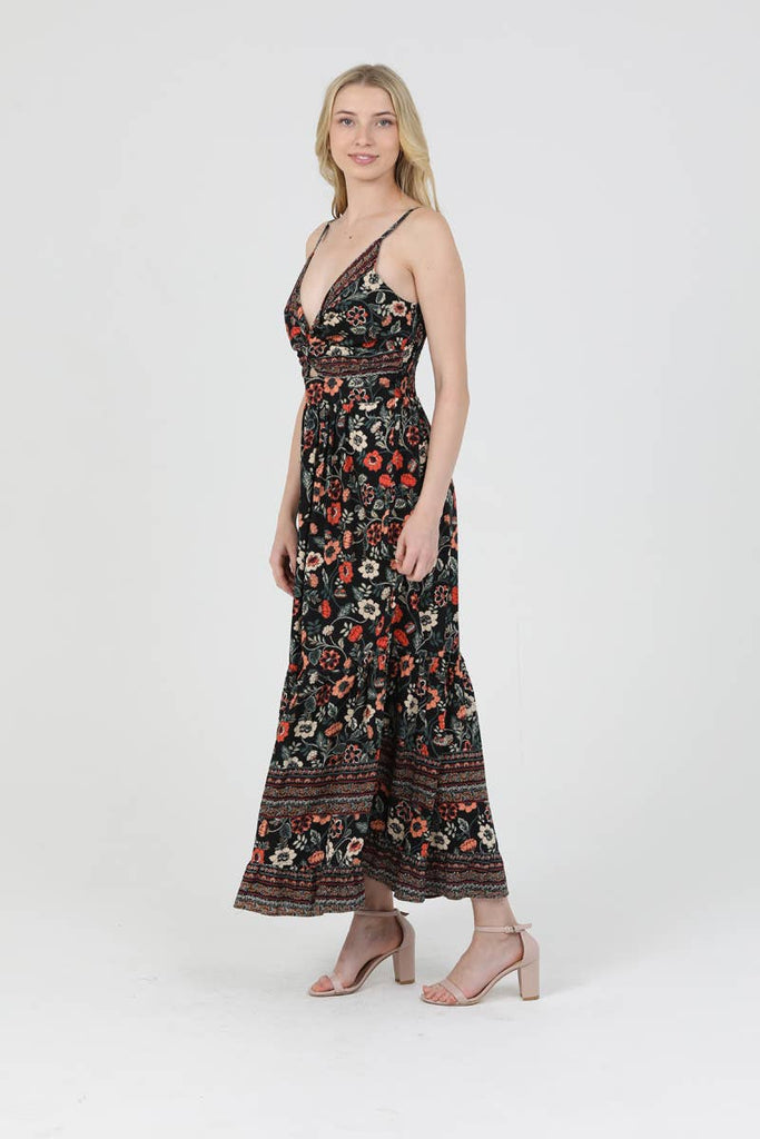 Floral Twist Maxi Dress