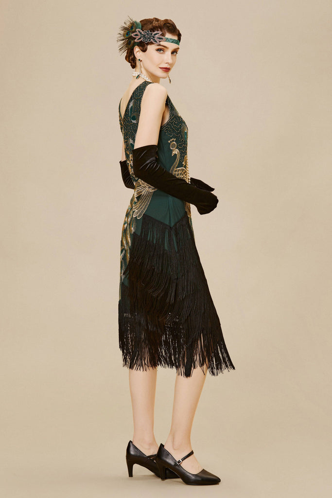 Tassel Hem Peacock Dress