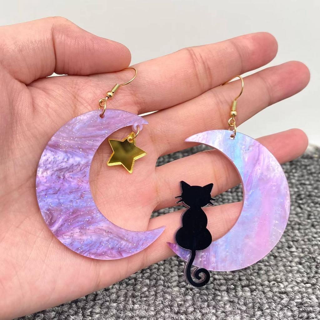 Moon Cat Earring