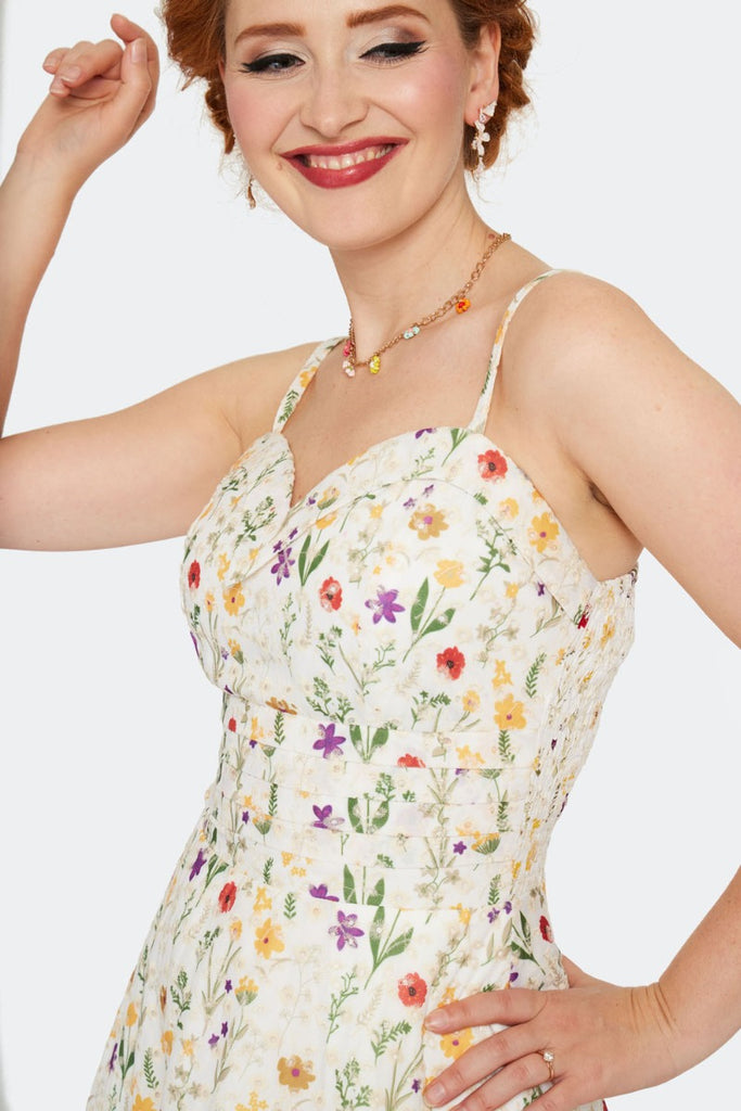 Embroidered Floral Eyelet Dress