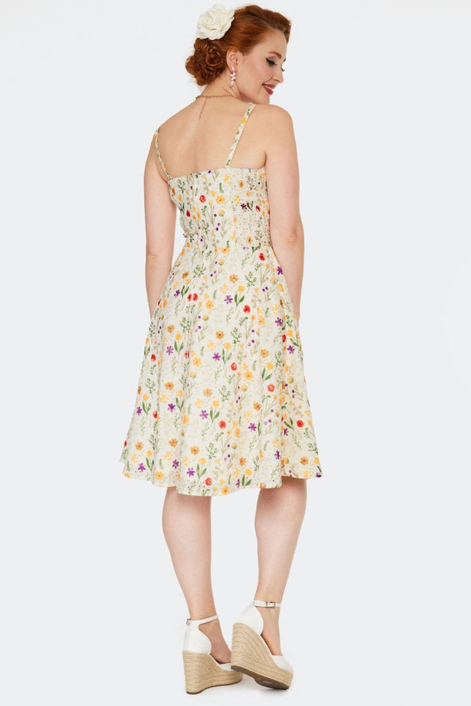 Embroidered Floral Eyelet Dress