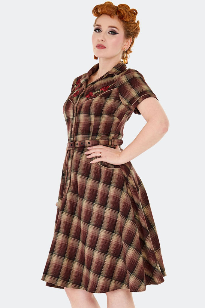 Plaid Western Swing Dress