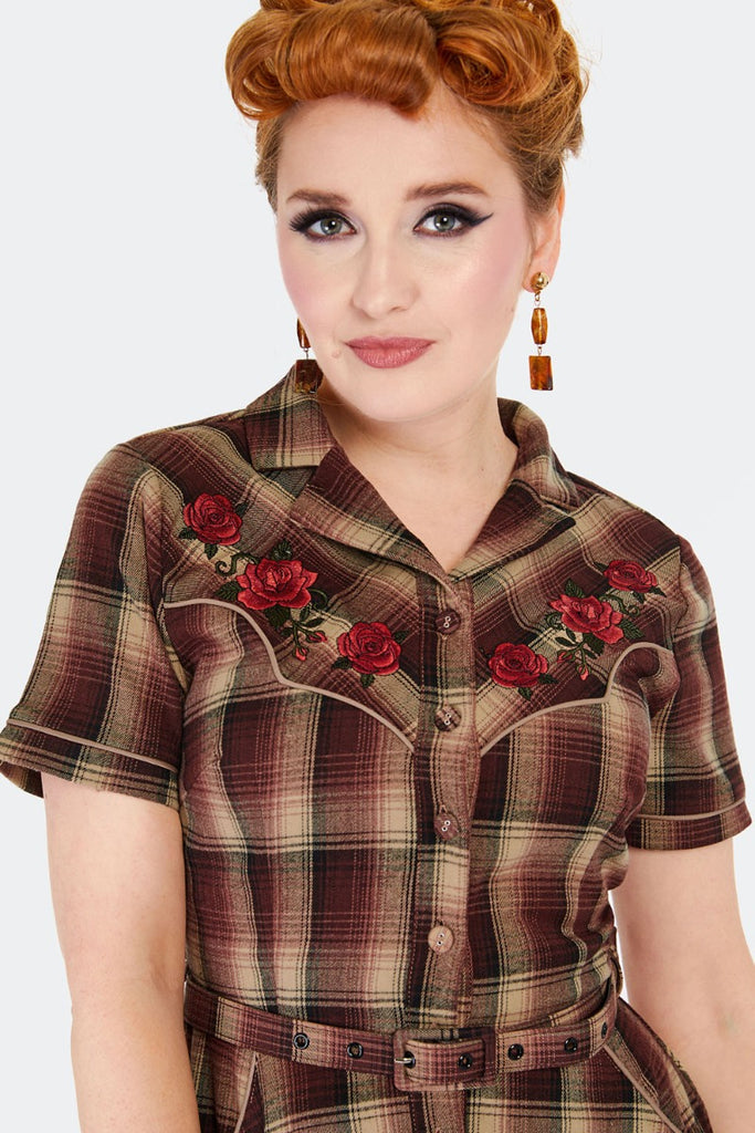 Plaid Western Swing Dress