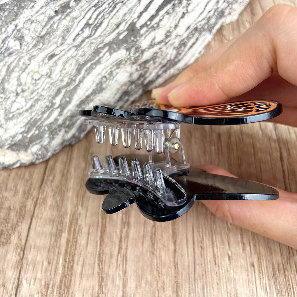 Moon Skull Moth Hair Clip
