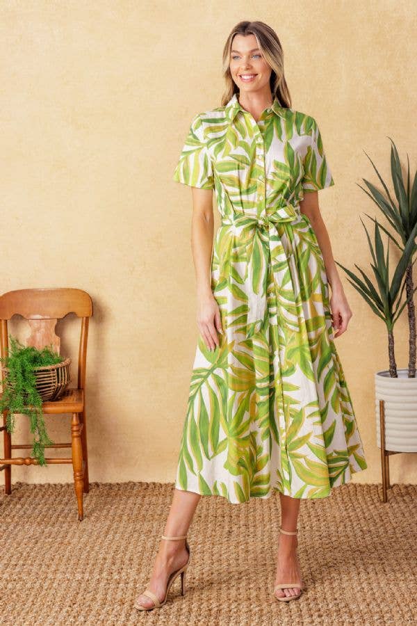 Fern Garden Tea Dress- Only S (XS)