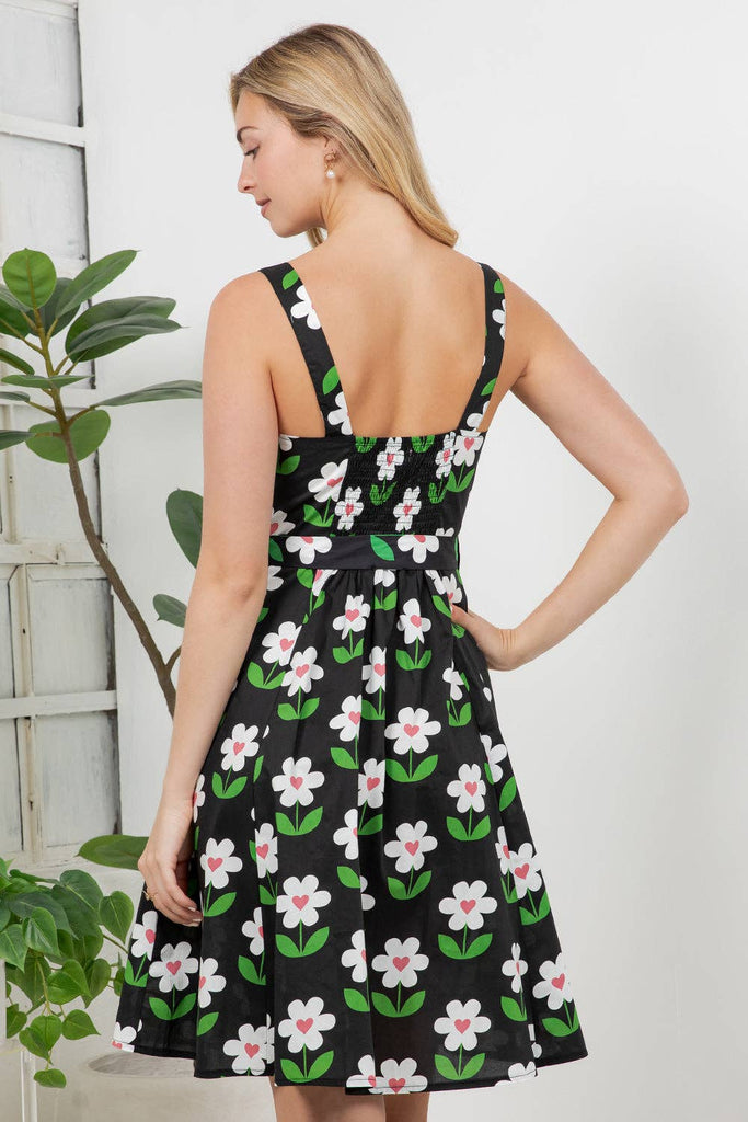 Retro Danish Floral Dress