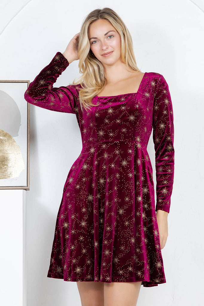 Celestial Velvet Dress