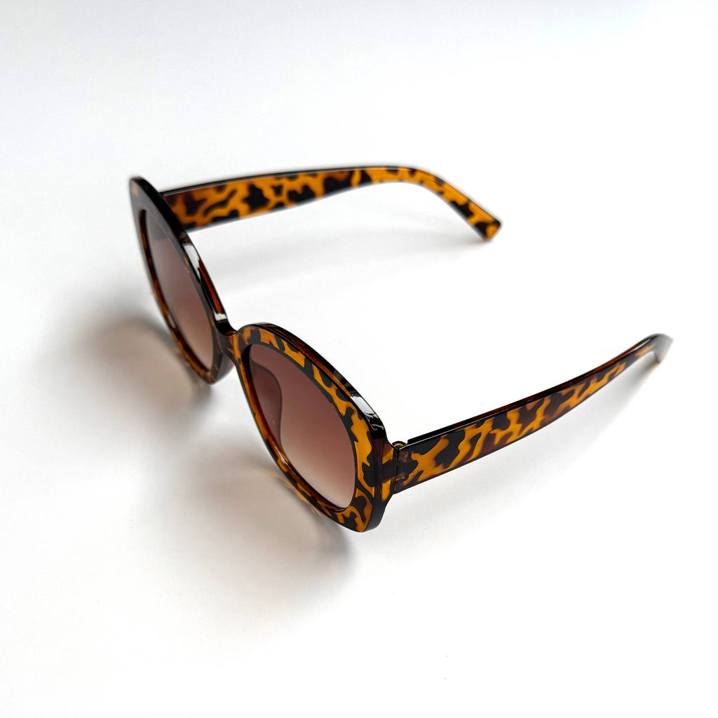 Women’s Oversized Sunglasses Round Tortoise