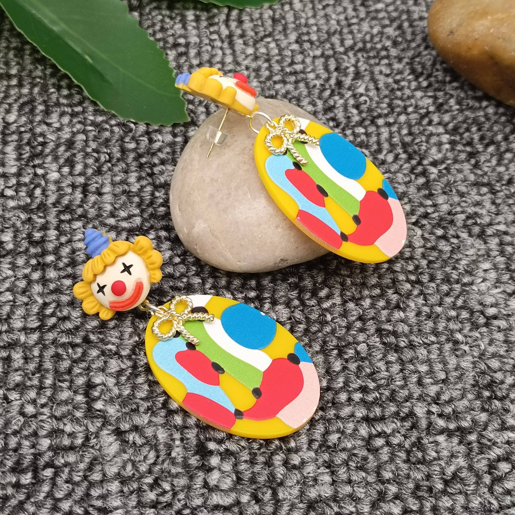 Art Clown Dangle Earrings