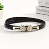 Black Fancy Adjustable Skinny Belt