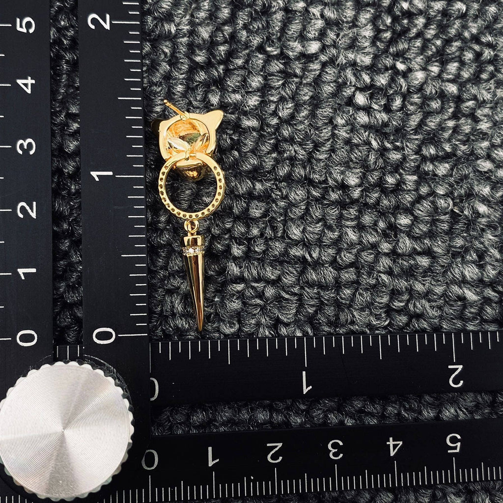 Luxe Leopard Head Earrings