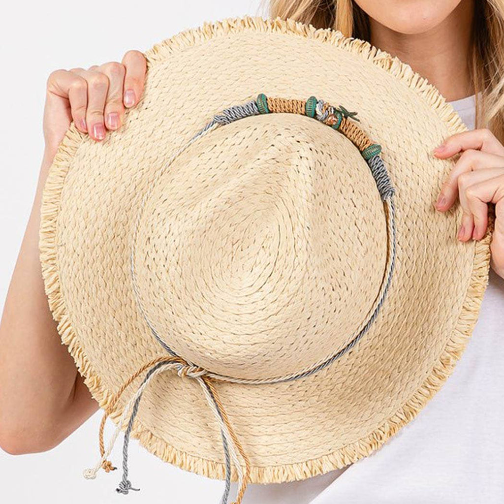 Frayed Brim Sun Hat