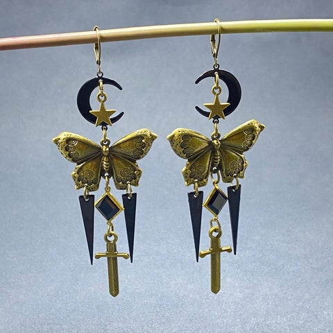 Seed Bead Drop Ball Earrings: