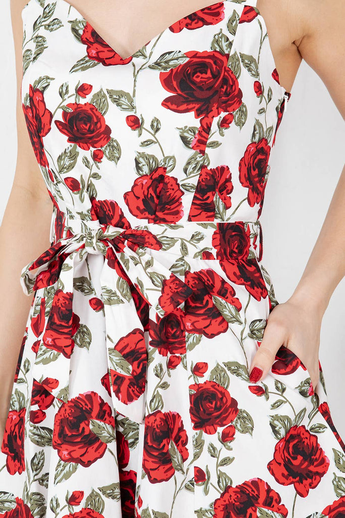 Wild Roses Cotton Dress- Only M