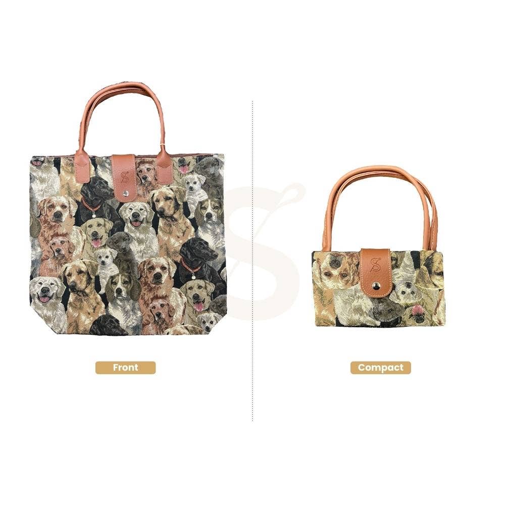 Labrador Tapestry Folding Bag