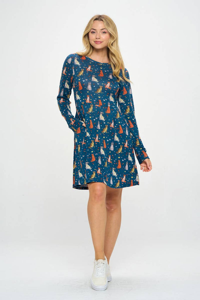 Love cats Sweater Tunic Dress