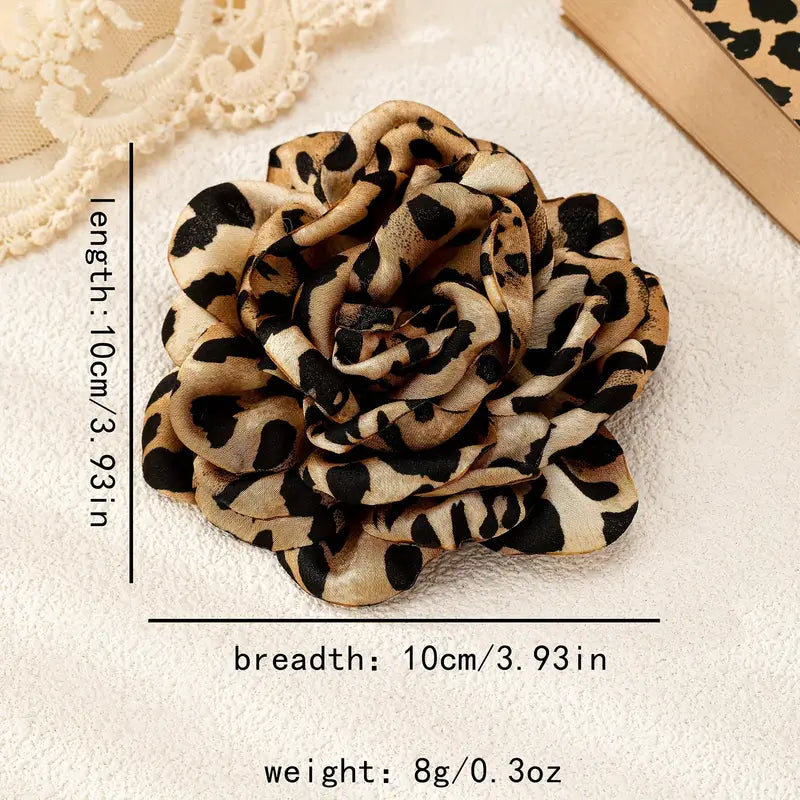 Leopard Rose Brooch