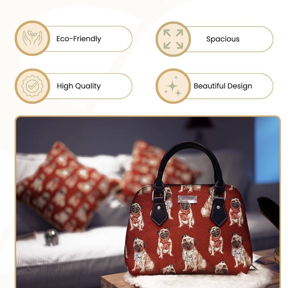 Pug Tapestry Handbag