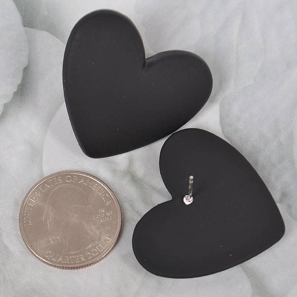 Heart Stud Earring: Yellow
