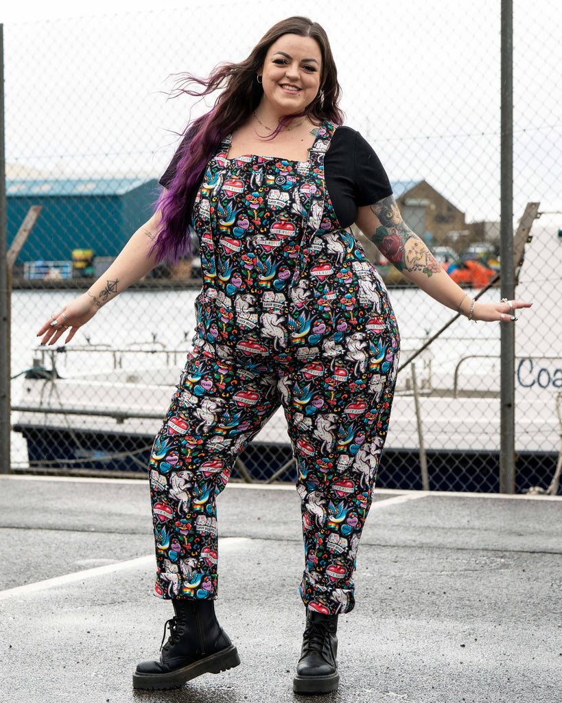 PRIDE Tattoo Stretch Dungarees