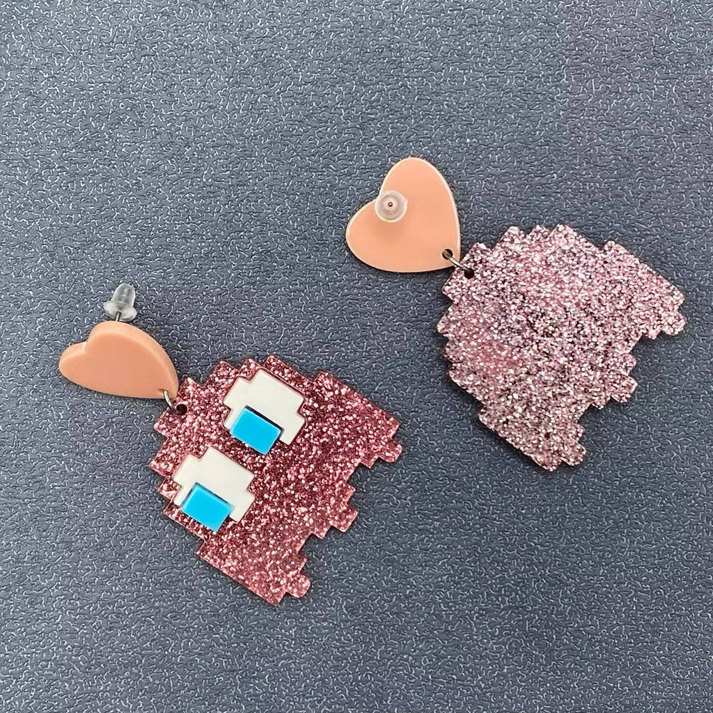 Pacman Ghost Earrings