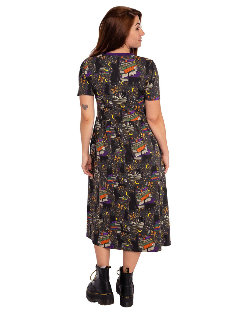 Books and Cats Midi Dress