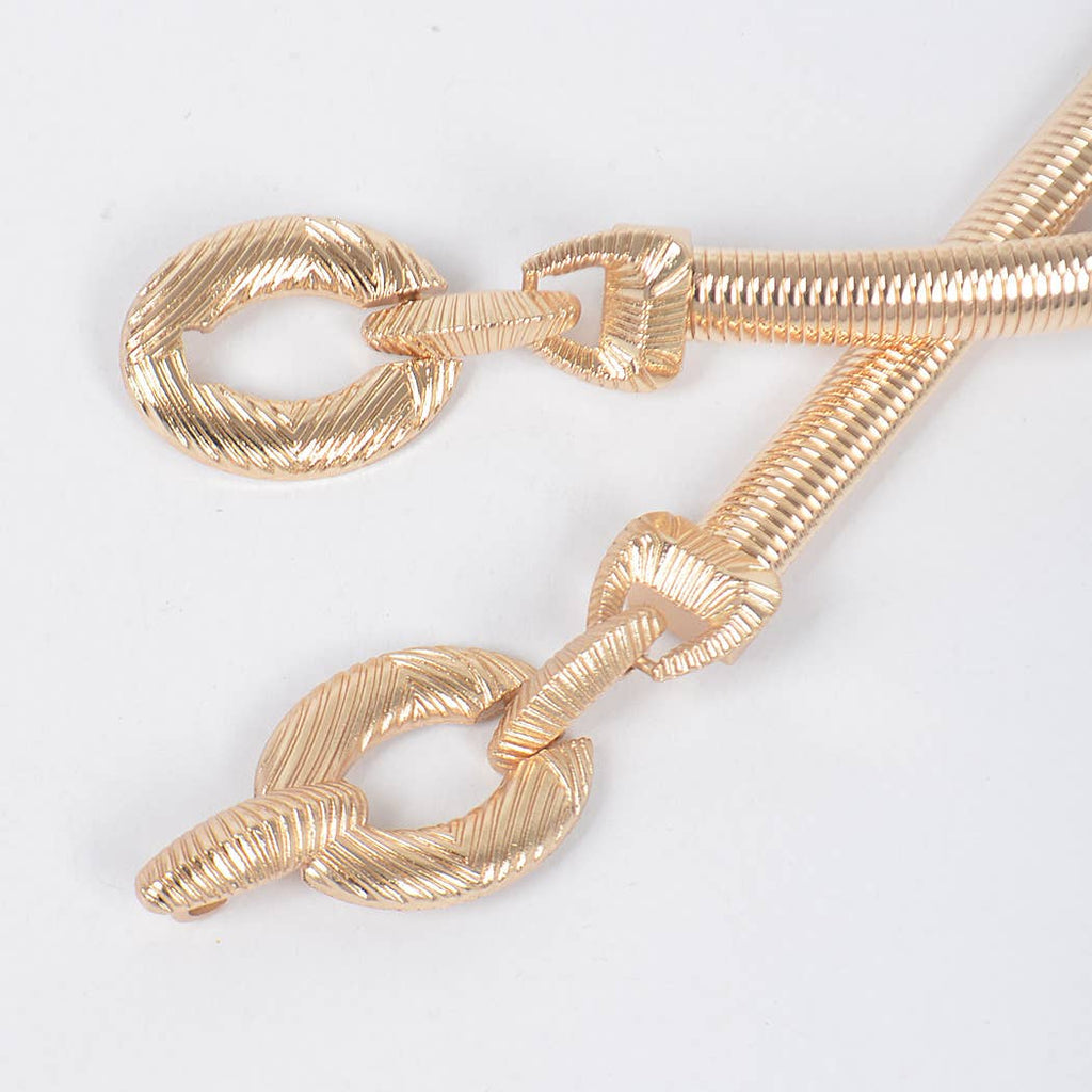 Metal Stretch Belt: Silver Rings