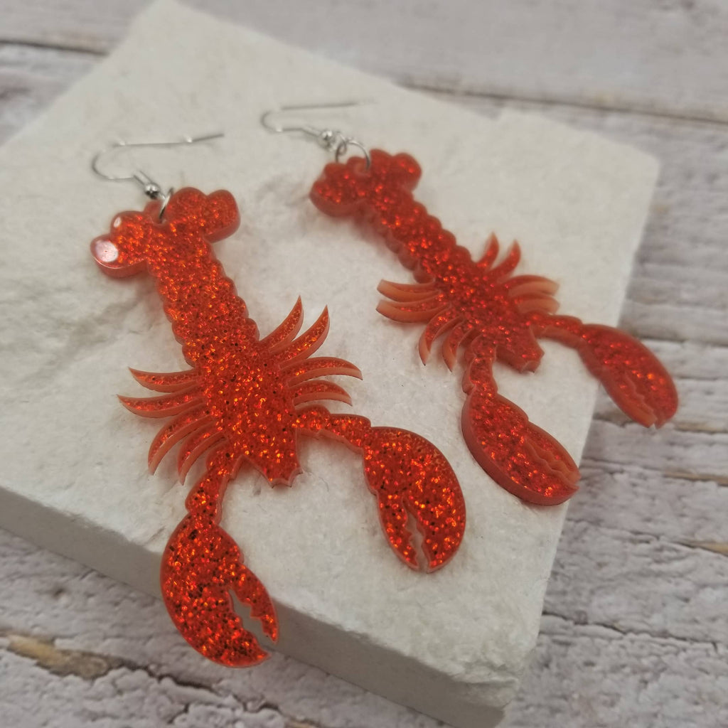 Acrylic Lobster Earrings