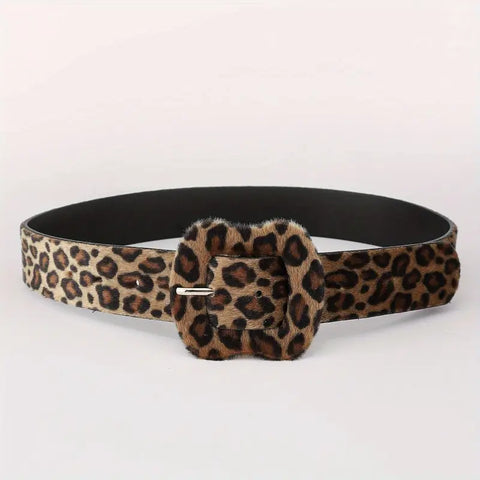 Wide Patent Buckle Belt: Black