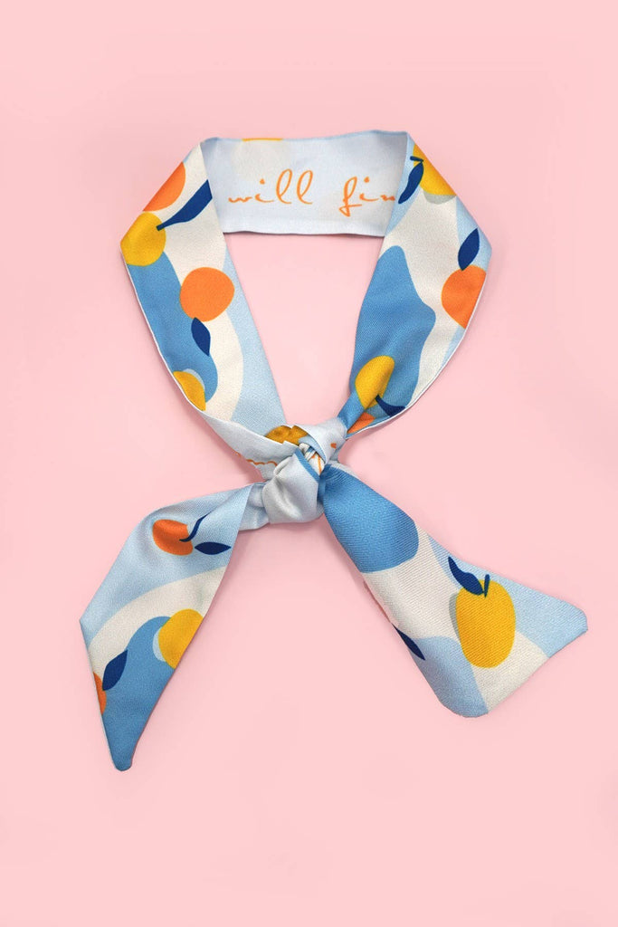 Silky Twilly Scarf: Soft Focus Floral