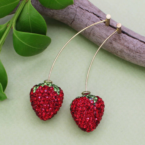 Seed Bead Drop Ball Earrings: