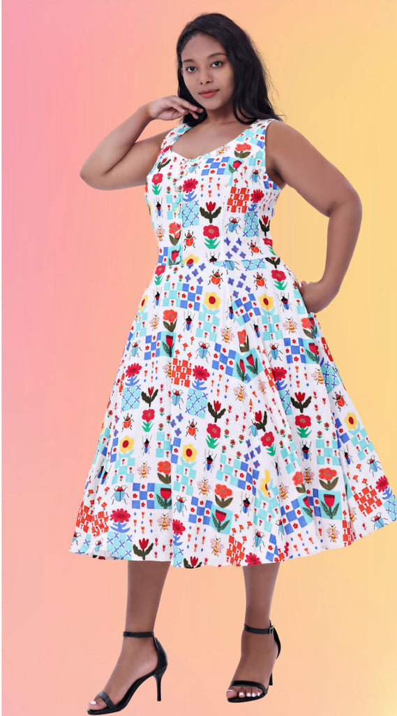 Flower Shop Linen Dress