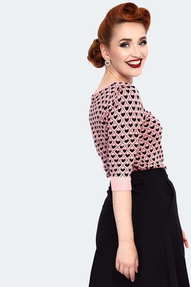 Blushing Hearts Sweater