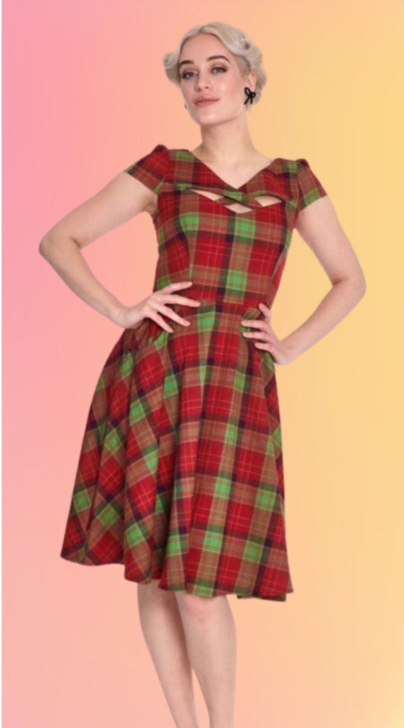 Holiday Tartan Swing Dress