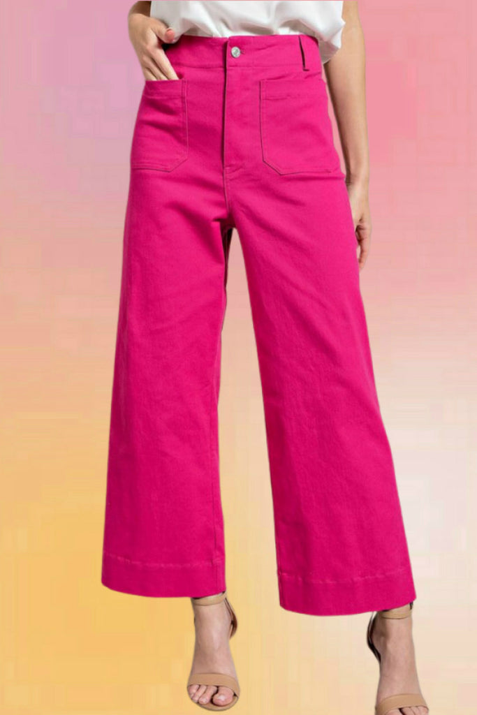 Soft Washed Cropped Leg Pants