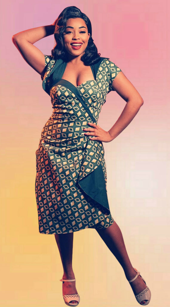 Harlequin Tiki Dress & Bolero Set