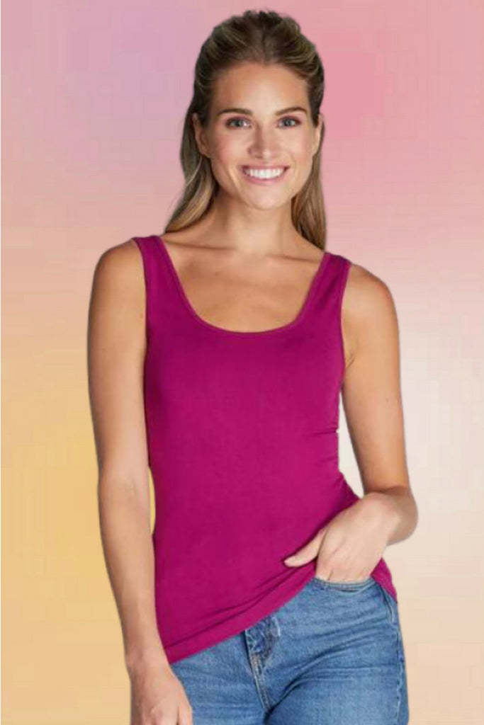 Bamboo Tank Top: Magenta