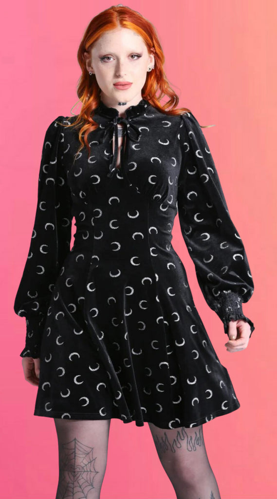 Moon Sparkle Velvet Dress