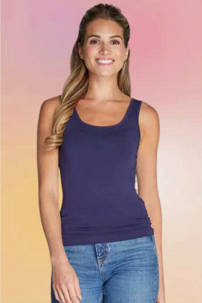 Bamboo Tank Top: Navy