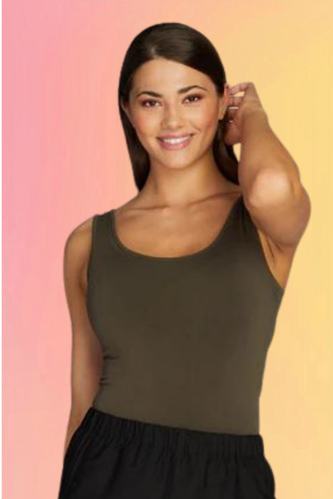 Bamboo Tank Top: Olive