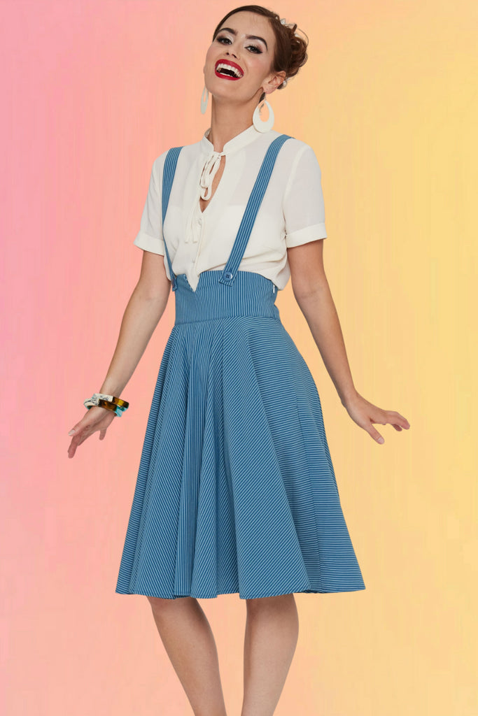 Pinstripe Supsender Skirt