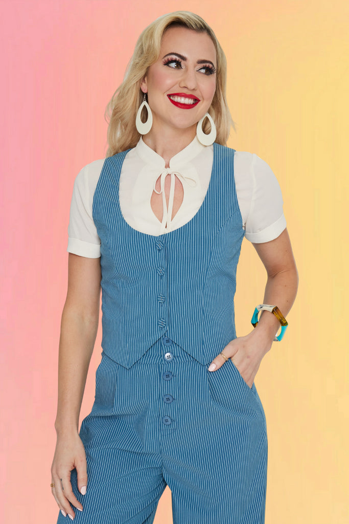Pinstripe Vest