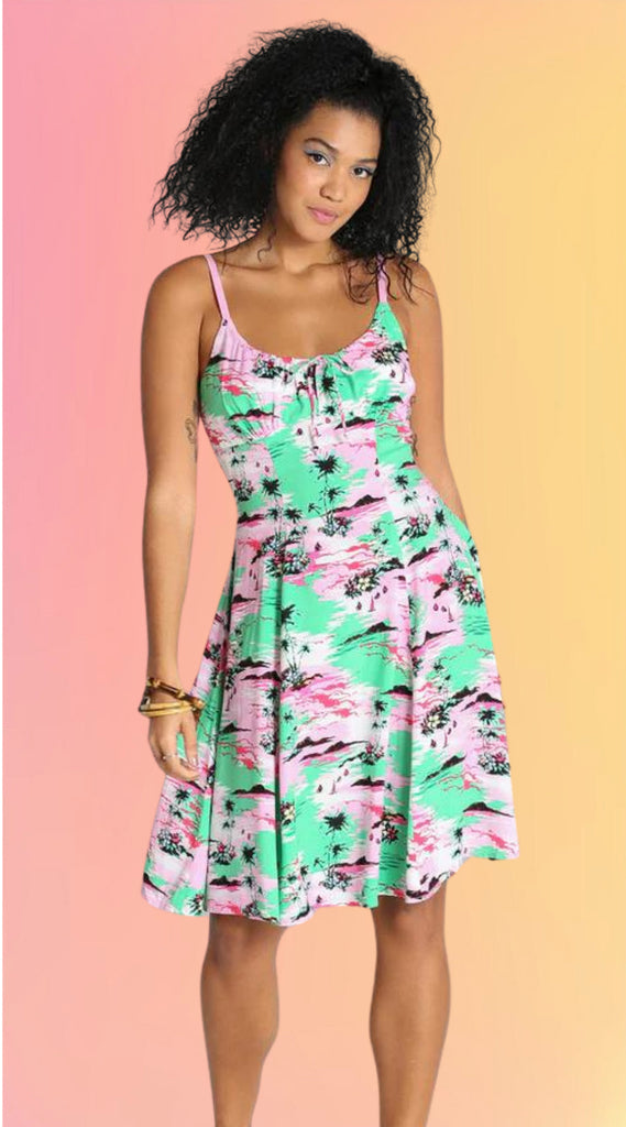 Polynesian Poolside Dress- Only XL